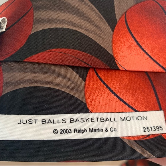 Basketball tie RALPH MARLIN in “Just Balls” collectable pattern, coach gift - Picture 8 of 11